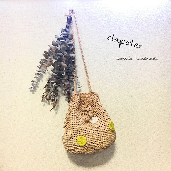 e-co様 clapoter 巾着ポシェット~dots~ 2枚目の画像