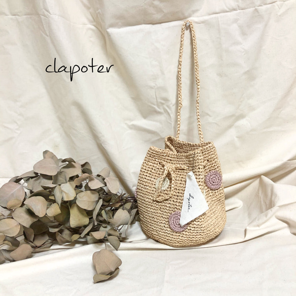 clapoter バルーン　かごバッグ ~dot pink~ 1枚目の画像