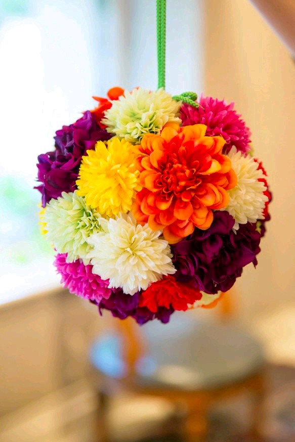 【送料無料】再販♡和装ウエディング用♡ボールブーケ和の花鞠（BOX付き) 1枚目の画像