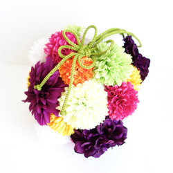 【送料無料】再販♡和装ウエディング用♡ボールブーケ和の花鞠（BOX付き) 3枚目の画像