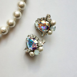 ♡婚禮♡ -  *：棉珍珠項鍊和施華洛世奇耳環的：*  - 第3張的照片