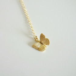 ♡14kgf♡簡單而精緻的金項鍊，充滿蝴蝶* * 第1張的照片
