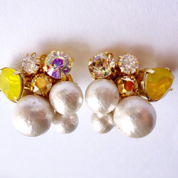 免費送貨珠寶耳環♪♪黃施華洛世奇和棉花的明珠 第2張的照片