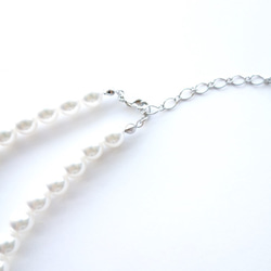 ♡婚禮♡珍珠和Swarovski首飾項鍊（長度可調） 第5張的照片