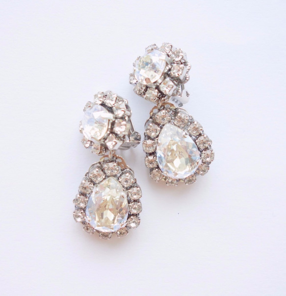 ♡珠寶耳環或♡水晶施華洛婚紗的耳環 第1張的照片