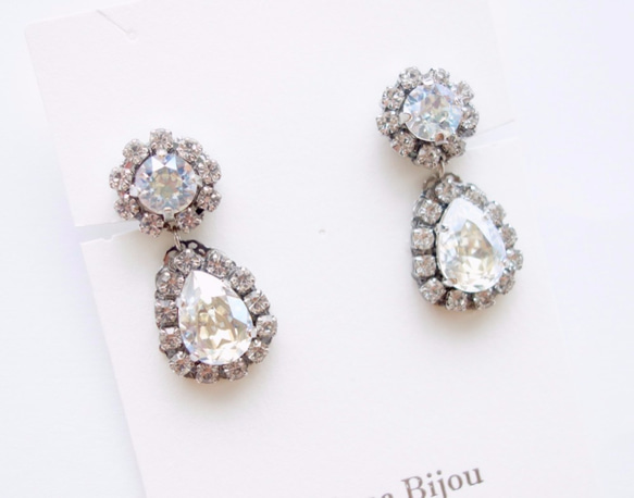♡珠寶耳環或♡水晶施華洛婚紗的耳環 第2張的照片