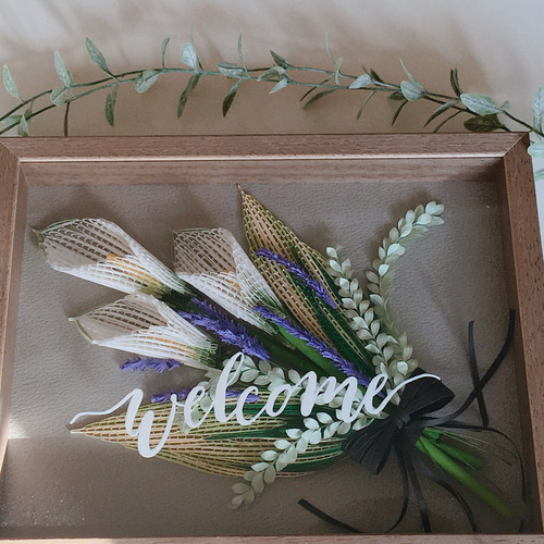 ペーパークイリングのカラーの花束ウエルカムボード その他インテリア