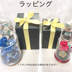 洋風つまみ細工 「ギフト」薔薇のガラスポット選べる2個セット【小】お祝い／誕生日プレゼント／母の日／敬老の日 10枚目の画像