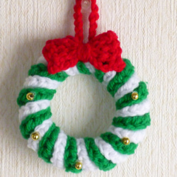 毛糸のクリスマスリース 3枚目の画像
