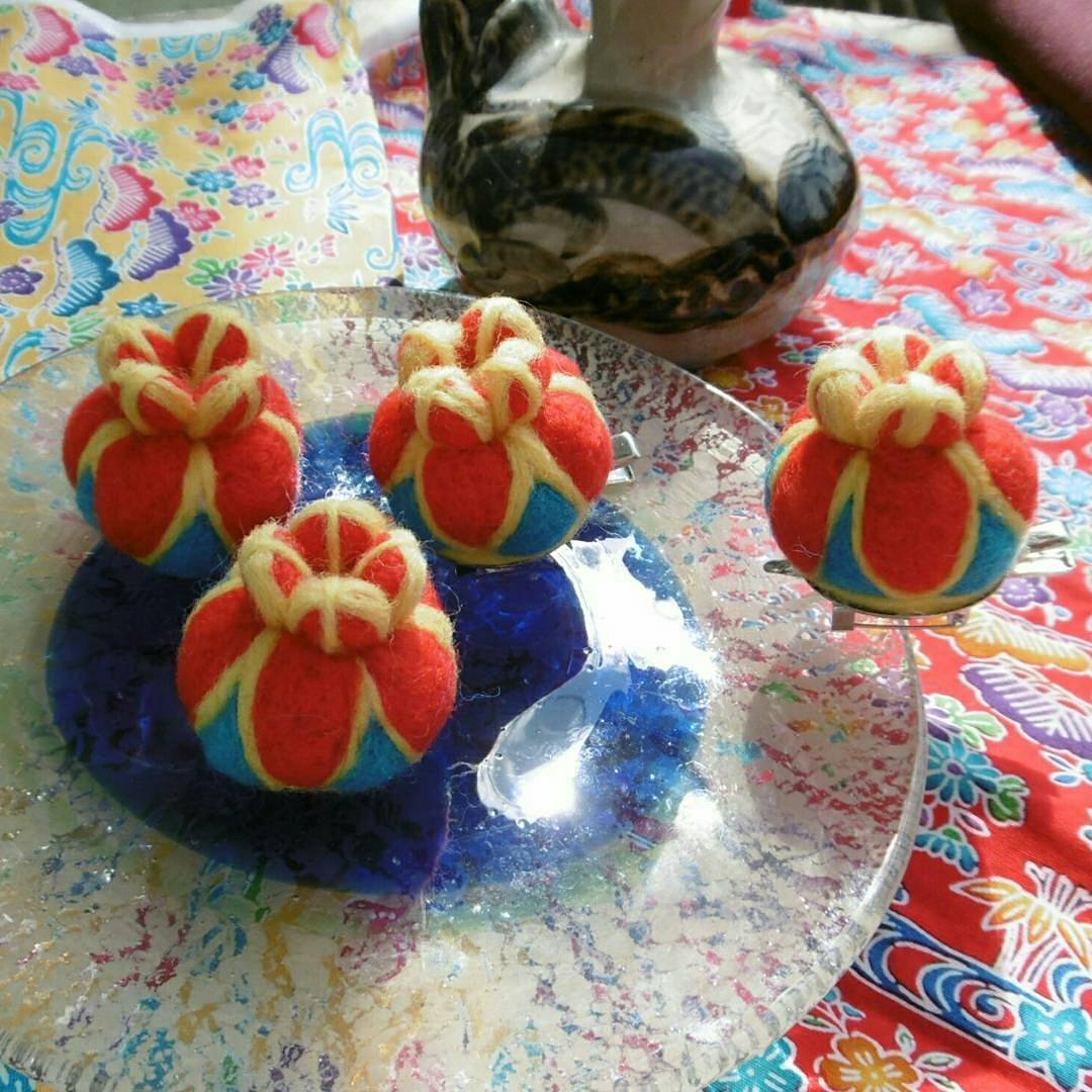 花笠　沖縄　琉舞　ハンドメイド　沖縄お土産