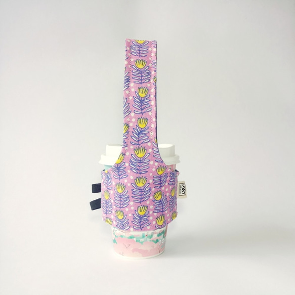 1987 Handmades [Flower] Beverage Cup Setグリーンカップセット 2枚目の画像