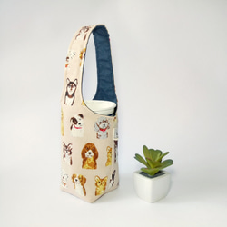 1987 Handmades [犬のイラスト - 白米]両面飲料カップセットアイスタイラントカップティーティーバッグ 2枚目の画像
