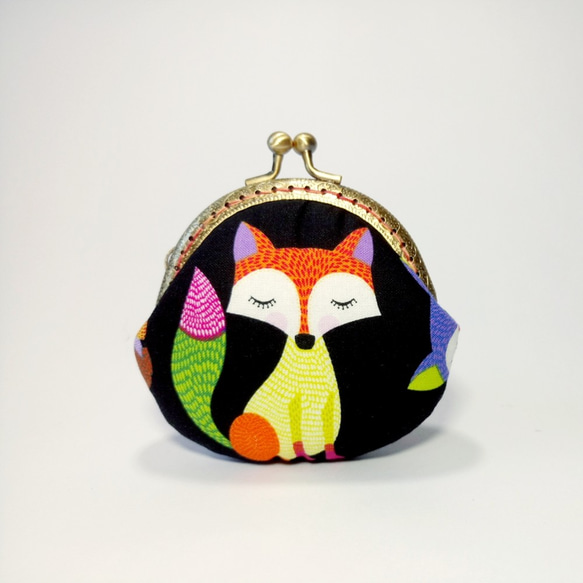 1987 Handmades [fox]口金バッグ財布クラッチ 1枚目の画像
