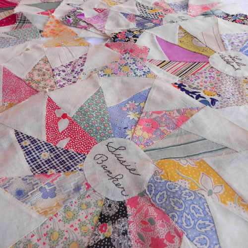 アンティークキルト  刺繍  レトロ　昭和 アンティークキルトダブルエックス - アンティークショップWish&