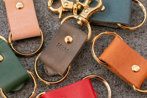 【新品未使用】polene レザー　キーホルダー 本革製 キーホルダー「JEANS カジュアルキーリング」（国産栃木