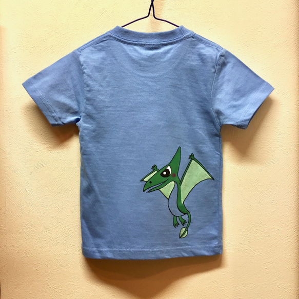 手描き　恐竜子供Tシャツ 2枚目の画像