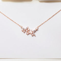 DOUBLE BUTTERFLY CUBIC NECKLACE 1枚目の画像