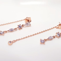 MIX CUBIC DROP EARRING 1枚目の画像