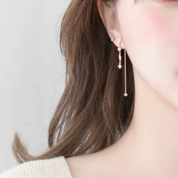 MIX CUBIC DROP EARRING 5枚目の画像