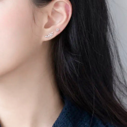 MILKY & CUBIC LEAF EARRING 9枚目の画像