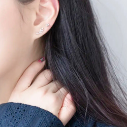 MILKY & CUBIC LEAF EARRING 10枚目の画像