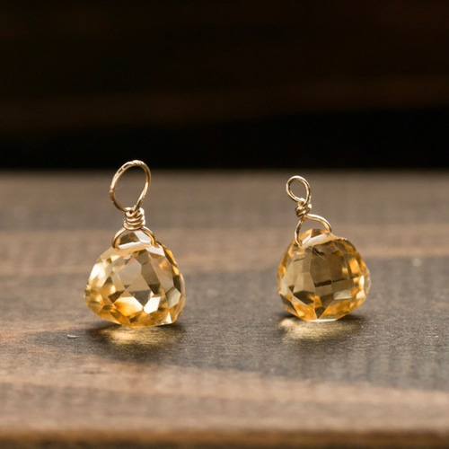 ☆14kgf☆AAA宝石質ゴールデンハニーシトリンのピアス・イヤリング  