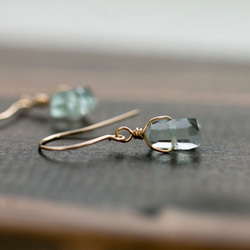 ☆14kgf☆宝石質シトリンのラフカット⭐️ピアス・イヤリング☆ ピアス