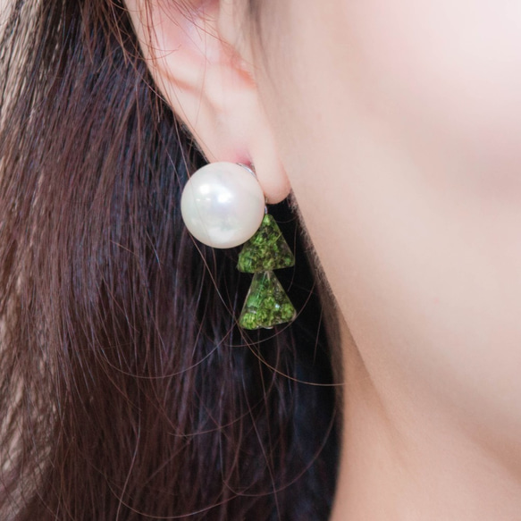 クリスマスツリーearrings_bigpearl_handmadeworks 037 2枚目の画像