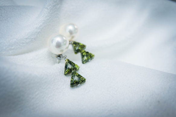 クリスマスツリーearrings_bigpearl_handmadeworks 037 3枚目の画像