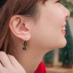 クリスマスツリーearrings_smallpearl_handmade works 038 2枚目の画像