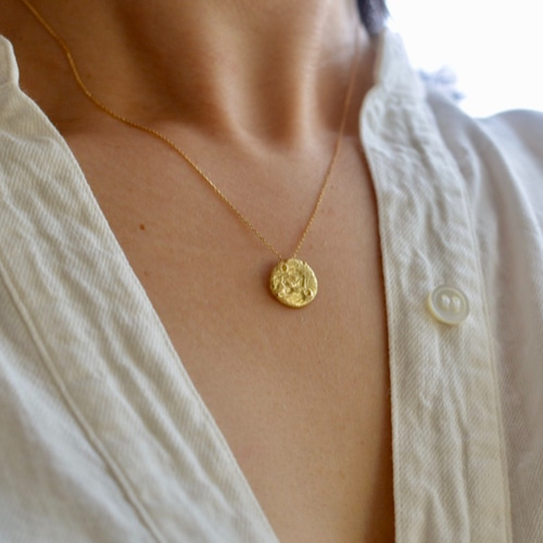 K18チャーム 月面満月 ペンダントトップ Mitu 通販 12588570｜Creema