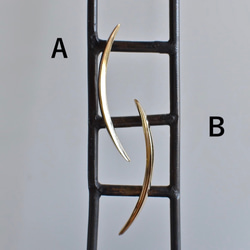 K18片耳ピアス 三日月 6枚目の画像
