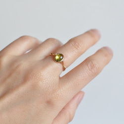 SVリング 花テーブル -ペリドット- 5枚目の画像