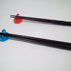 ねこみみ型の箸置き　クリスタルカラー4客セット 2枚目の画像