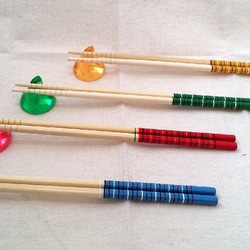 ねこみみ型の箸置き　クリスタルカラー4客セット 7枚目の画像