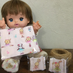 人気(๑˃̵ᴗ˂̵)メルちゃんと一緒♪　幼児用マスク 1枚目の画像