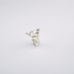 【河圖工坊】喵星銀系列Silver cat pendant／925純銀吊墜．首飾．項鍊／做瑜伽的貓 第1張的照片