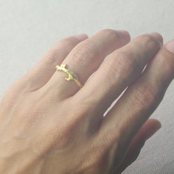 蕾絲戒指（黃銅) 第2張的照片