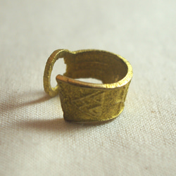 刀銭の指輪（真鍮） 3枚目の画像