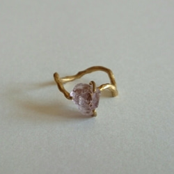 原石戒指（黃銅・紫水晶) 第2張的照片