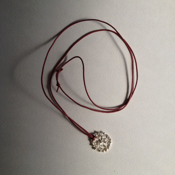 風花模様のネックレス（シルバー） 3枚目の画像