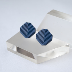 ディープブルーのピアス チタンポスト - Solid02 1枚目の画像