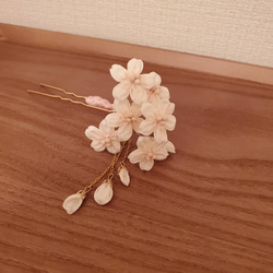 Sakura つまみ細工 八重桜のかんざし かんざし flower Drop 通販