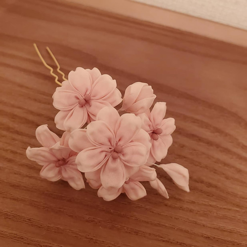 つまみ細工 桜 かんざし つまみ細工 簪 桜 | くり