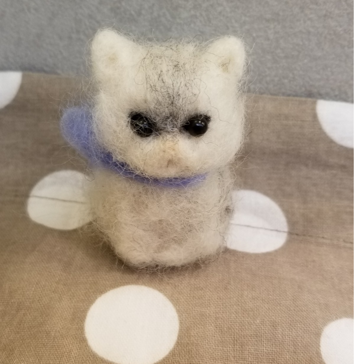 オーダーメイド フェルトぬいぐるみ 見本 猫チンチラシルバー