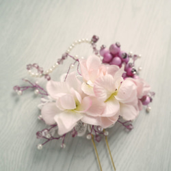 ◆Sirenaの花嫁の花の花の妖精花の形の花の花輪リングフラッシュ粉赤手作りの頭飾り結婚花嫁の結婚式の頭飾り頭飾り 2枚目の画像