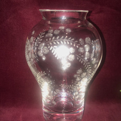 ミモザの花器〜手彫りガラス〜 4枚目の画像