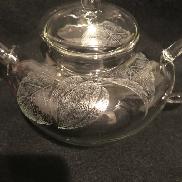 ほおずきの茶器〜手彫りガラス〜 3枚目の画像