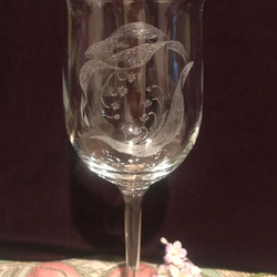 すずらんのワイングラス〜手彫りガラス〜 5枚目の画像