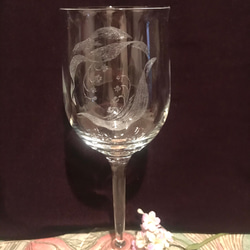 すずらんのワイングラス〜手彫りガラス〜 6枚目の画像
